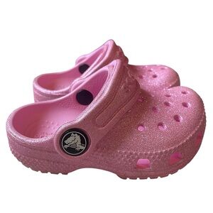Crocs Pink‎ Glitter Crocs Size 4